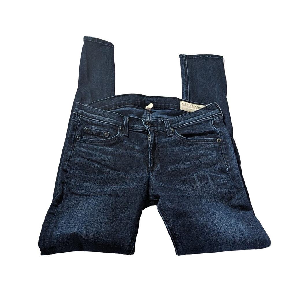 Rag and Bone Dark wash Mid Rise skinny Jeans Women's Size 28 in Blue